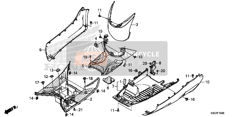 Honda SH300A 2016 Gradino del pavimento per un 2016 Honda SH300A